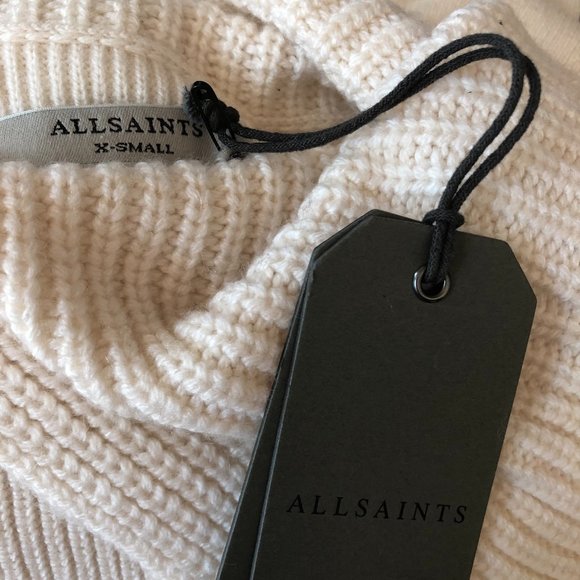 Drape Collar Wool Blend Sweater from ALLSAINTS - Picture 6 of 7